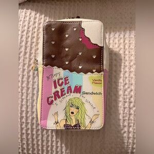 Betsey Johnson ice cream sandwich wristlet